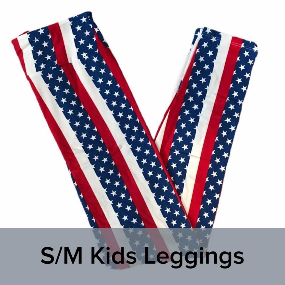 LULAROE S/M KID'S PATRIOTIC BRAND NEW LEGGINGS